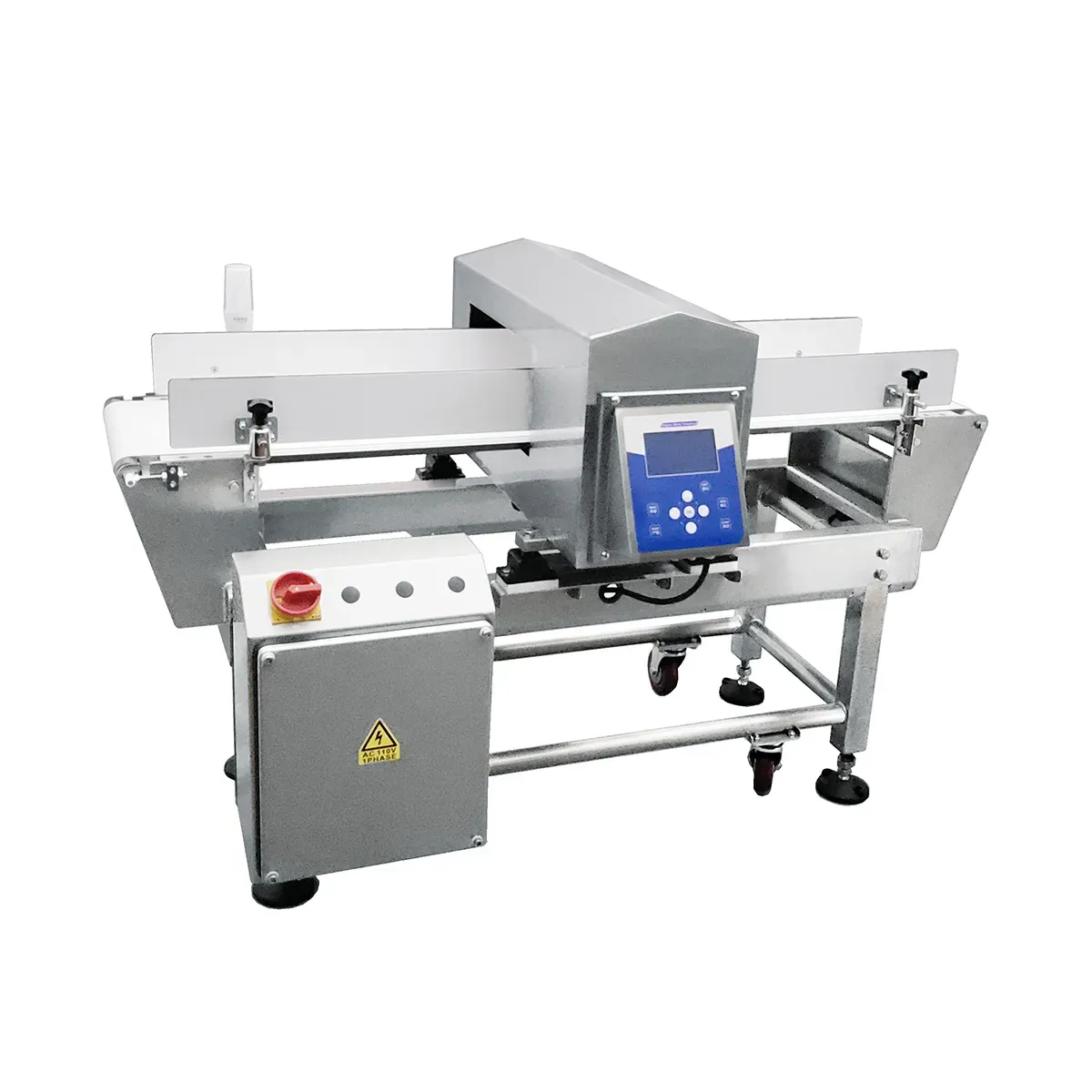 Industrial metal detector machine for automatic packaging inspection