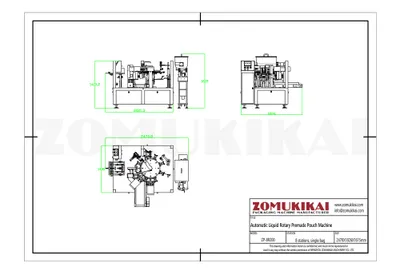 ZP-8R200 Αυτόματη Υγρή Περιστροφική Προκατασκευασμένη Μηχανή Θήκη